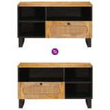 TV Cabinet with Drawer Brown 80 x 33 x 46 cm Solid Mango Wood 4018061