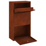 Parcel Drop Box Rusty 44 x 22 x 82 cm Weathering Steel 874925