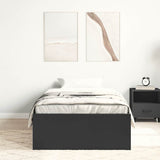 Bed Frame without Mattress Black 75x190 cm Small Single Small Single 3203846