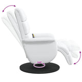 Recliner Chair with Footrest White 98 x 71 x 106 cm PU 42018590