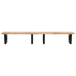 Basin Shelf Wall Mounted Steel and Solid Wood Acacia 3302795