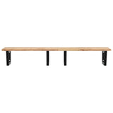 Basin Shelf Wall Mounted Steel and Solid Wood Acacia 3302795