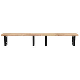 Basin Shelf Wall Mounted Steel and Solid Wood Acacia 3302795