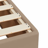 Box Spring Bed with Mattress Cappuccino 140x190 cm Faux Leather 3286123