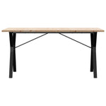 ZNTS Dining Table Y-Frame 160x80x75.5 cm Solid Wood Pine and Steel 3282787