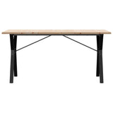 ZNTS Dining Table Y-Frame 160x80x75.5 cm Solid Wood Pine and Steel 3282787