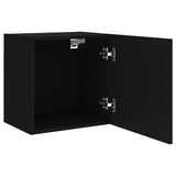 TV Wall Cabinets 2 pcs Black 40.5x30x40 cm Engineered Wood 836899