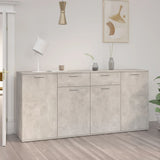 Sideboard Concrete Grey 160x36x75 cm Engineered Wood 3074931