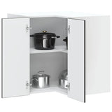 Kitchen Wall Corner Cabinet Kalmar Black Engineered Wood 853618