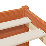 Bed Frame with Storage Headboard Wax Brown 140 x 190 cm 3423798