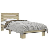 Bed Frame with Headboard Sonoma Oak 80 x 200 cm Engineered Wood 8009089