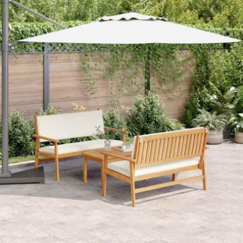 Garden Sofa Set 3 pcs Brown 75 x 45 x 38cm Solid Acacia wood 3325229