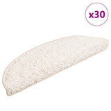 Stair Mats 30 pcs 56x17x3 cm White Half Round 3365805