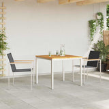 Garden Dining Set 3 pcs Solid Teak Wood and Stainless Steel 3334829