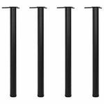 4 Height Adjustable Table Legs Black 870 mm 242140