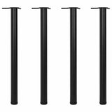 4 Height Adjustable Table Legs Black 870 mm 242140