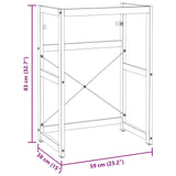 Bathroom Washbasin Frame Black 59x38x83 cm Iron 338500