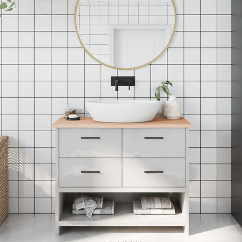 Bathroom Countertop 100x40x2 cm Untreated Solid Wood 3156032