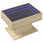 ZNTS Coffee Table with LED Sonoma Oak 70x50x45 cm Engineered Wood 847534