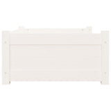 Dog Bed White 75.5x55.5x28 cm Solid Pine Wood 821453