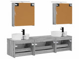 Bathroom Cabinet Set 5 pcs Grey Sonoma Engineered Wood 3406596