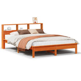 Bed Frame without Mattress Wax Brown 140x190 cm Solid Wood Pine 3309742