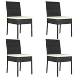 Outdoor Dining Set Black Poly rattan Medium Outdoor Dining Set 3100397