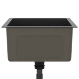 ZNTS Handmade Kitchen Sink Black Stainless Steel 51501