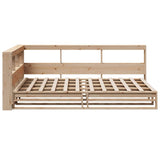 Bookcase Bed without Mattress 120x200cm Solid Wood Pine 3324502