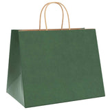 Paper Bags 250 pcs with Handles Green 32x22x24 cm 4101735