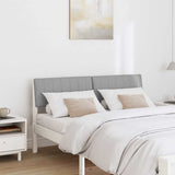Upholstered Headboard Light Grey 135 cm Solid Pine Wood 879238