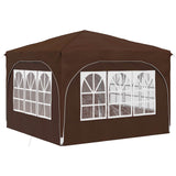 Pop-up Party Tent 290 x 290 x 245 cm Brown 42019874