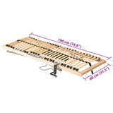 Slatted Bed Base Brown 80 x 190 cm Solid Beech Wood 42015269