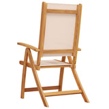 Folding Garden Chair Set of 2 Cream 4008420