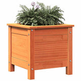 Garden Planter Wax Brown 40 x 40 x 39 cm Solid Pine Wood 8000922
