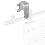 Barn Door Bypass Brackets 4 pcs for Round Rails Stainless Steel 4009761