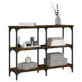 Console Table Smoked Oak 100x29x75 cm Engineered Wood 834102