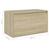 Bench Sonoma oak Engineered wood 80x40x45 cm Entryway Bench 808669