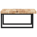 Basin Shelf Wall Mounted Steel and Solid Wood Acacia 3302877