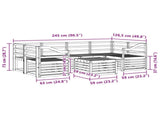 Outdoor Sofa Set 7 pcs White Solid Acacia Wood 3391489