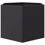 Garden Planter Black Hexagon 69x60x45 cm Steel 851122