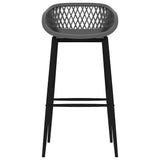 5 Piece Bar Set White and Grey 3057405