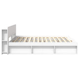 Bed Frame with Storage White 180 x 200 cm Engineered Wood 3433414