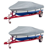 Boat Covers 2 pcs Grey Length 610-671 cm Width 254 cm 279109