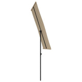 Garden Parasol with Aluminium Pole 180x110 cm Taupe 47331