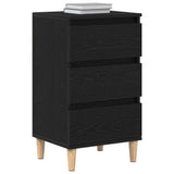 Bedside Cabinet Black Oak 40 x 35 x 70 cm Engineered Wood 863429