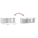 Wall-Mounted TV Cabinet High Gloss White 78.5 x 31 x 30 cm 899399