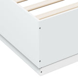 Bed Frame with LED without Mattress White 120x200 cm 3209618