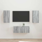TV Cabinet Set Wall-mounted 2 pcs Grey Sonoma Engineered Wood 3408967