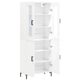 Highboard White 69.5x34x180 cm Engineered Wood 3198209